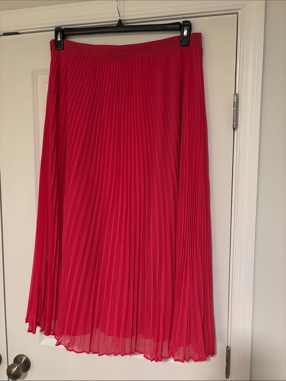 Ann Taylor Pleated Maxi Skirt - Vibrant Pink